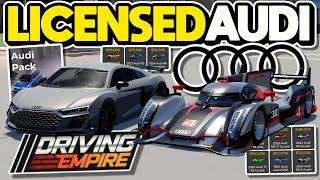 9 NEW *LICENSED AUDI CARS* Have DROPPED IN DRIVING EMPIRE!! Audi LE-MANS CAR & MORE!!