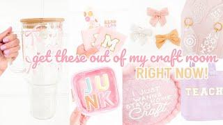 Get These Out Of My Craft Room RIGHT NOW! | Crafting Through A Pile Of Craft Supplies