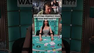 SPLITTING PERFECT PAIR WAS MISTAKE??? #highlights #blackjack #streamer #dealer #bigwin