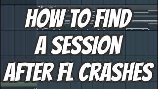 How to recover an FLP after FL Studio crashes.