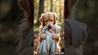 Heroic Retriever Saves Abandoned Baby #cuteanimals #dog #story #animals #rescue