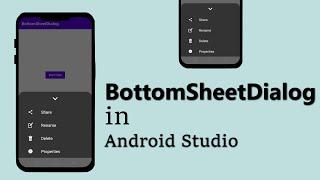 Android Bottom Sheet Dialog in Android Studio Tutorials 2021