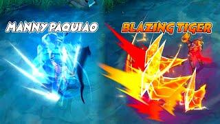 Paquito Blazing Tiger Collector Skin VS Manny Paquiao Skin MLBB Comparison