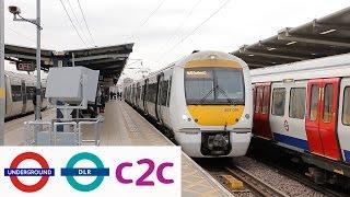 London Underground, DLR and c2c trains at West Ham & Limehouse