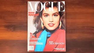 1986 October ASMR Magazine Flip Through: Vogue w Cindy Crawford Christy Turlington Paulina Porizkova