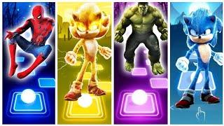 Spiderman ️ Sonic ️ Hulk ️  exe Sonic Tiles hop ADM Rush COFFIN DANCE COVER