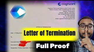 Letter of termination  Cognizant Forcing Employees to Resign  Bench Employees #tcs #cognizant #E1