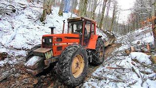 Hard work & Full Power in Carpathians Mountains-Tractor Same Laser 110 