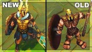 All Pantheon Skins Rework NEW vs OLD Texture Comparison (League of Legends)