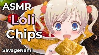 ASMR Roleplay- Eating Tortilla Chips with Your Loli Little Sister : Whispering, Eating Mukbang