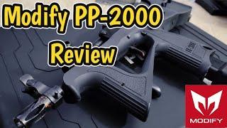 Airsoft Modift PP-2000 (PP2k) review, chrono, and shooting