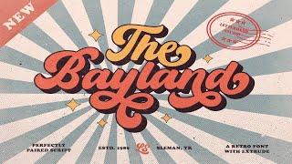 The Bayland   Retro Font Font Free Download