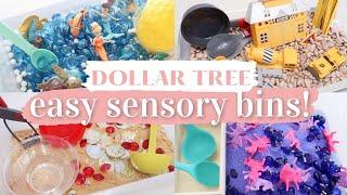 EASY + AFFORDABLE SENSORY BINS FOR TODDLERS  | DOLLAR TREE SENSORY BINS | KAYLA BUELL