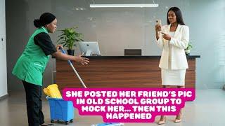 Lady Mocked Her Old School Friend for Being a Cleaner — What Happens Next Will Shock