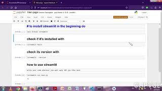 how to use streamlit with Jupyter