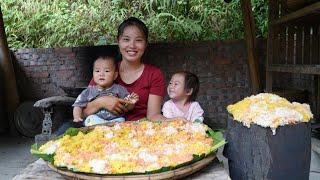 How to make five-color sticky rice with your children - bring it to the market to sell