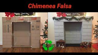 #DIY chimenea de cartón para Navidad o decorar/manualidades reciclando  carton