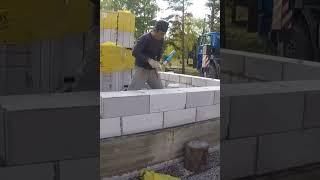 Укладка газобетона