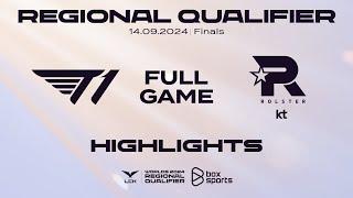 Full Highlights T1 vs KT | Finals | Worlds 2024 LCK Regional Qualifier