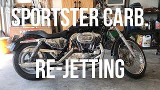 How To Harley Davidson Sportster Carburator Re-jetting.