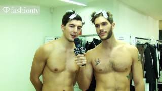 David Gandy Backstage at Dolce & Gabbana Fall 2012, Milan Men's Fashion Week | FashionTV - FTV F MEN