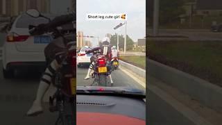 Short Girl Riding Adventure bike #shortsfeed #shortvideo #viral #superbikes #lady #girlrider #girl