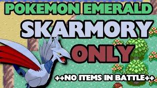 Can I Beat Pokemon EMERALD With Only SKARMORY? - No Items In Battle - Pokemon Challenge