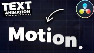 SMOOTH Sliding TEXT ANIMATION In Davinci Resolve