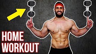 Beast No-Gym Upper Body Dumbbell Home Workout | Build Muscle With This KILLER Upper Body Workout!!