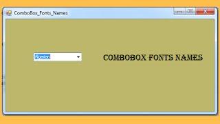 C# - How To Populate A ComboBox With Fonts Names In C#  [ with source code ]