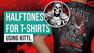 Easily Apply Halftone Textures To T-Shirt Designs With One Click