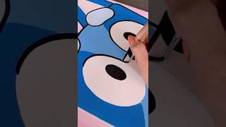 How to paint Bluey. Easy paint tutorial for kids. #paint #learntopaint #bluey #kidscrafts #turorial