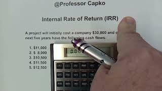 How to Calculate IRR Using the HP12C Financial Calculator