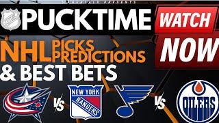 NHL Predictions, Picks & Odds | Blue Jackets vs Rangers | Blues vs Oilers | PuckTime Feb 28