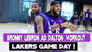 Lakers Gameday Practice ! Bronny & Lebron first regular season game