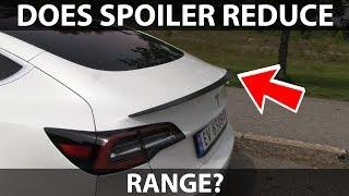 Tesla Model 3 spoiler energy test