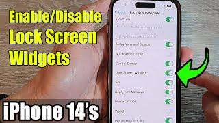 iPhone 14's/14 Pro Max: How to Enable/Disable Lock Screen Widgets