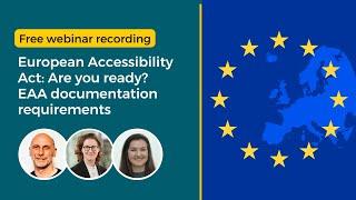 European Accessibility Act - Part 3: Documentation requirements - AbilityNet webinar
