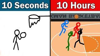 Stickman Basketball Animation in 10 Seconds vs 10 hours | @flipaclip