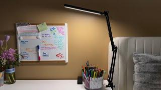 LED Desk Lamp, Adjustable Swing Arm Desk Lamp with Clamp