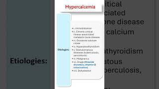 High levels of Calcium in the blood :Hypercalcemia#etiology #pharmacy #medical #quickrevision