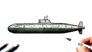 How to draw a Submarine