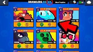 ПОДНЯЛ ВСЕХ БРАВЛЕРОВ НА 35 РАНГ В БРАВЛ СТАРС СПИДРАН К 50.000 КУБКАМ BRAWL STARS