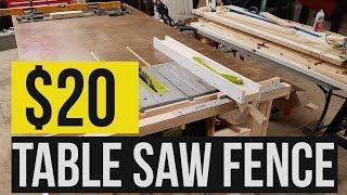 $20 Table Saw Fence, Free sketchup plans!