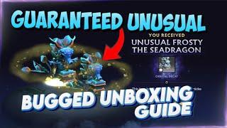 Unbox a GUARANTEED Unusual Courier - Bugged Treasure Unboxing Guide Dota 2