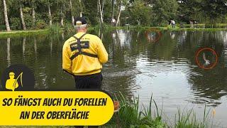 So fängst auch du Forellen an der Oberfläche