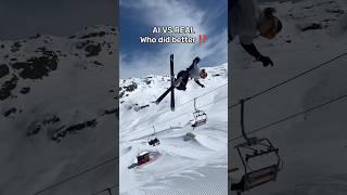 AI vs REAL skiing edition ‼️ #skiing #snowboarding #motivation #mountains #snow #ai #extreme