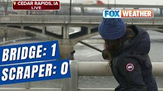 Cedar Rapids, Iowa Experiencing Ice Thick Enough To Break An Ice Scraper