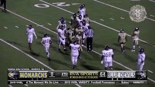 2019 VHSL WEEK 2  MEADOWBROOK MONARCHS (0-1) vs VARINA BLUE DEVILS (0-1)