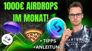 Monatlich Krypto Airdrops abräumen! 1000$ im Monat verdienen mit Airdrop Farming!